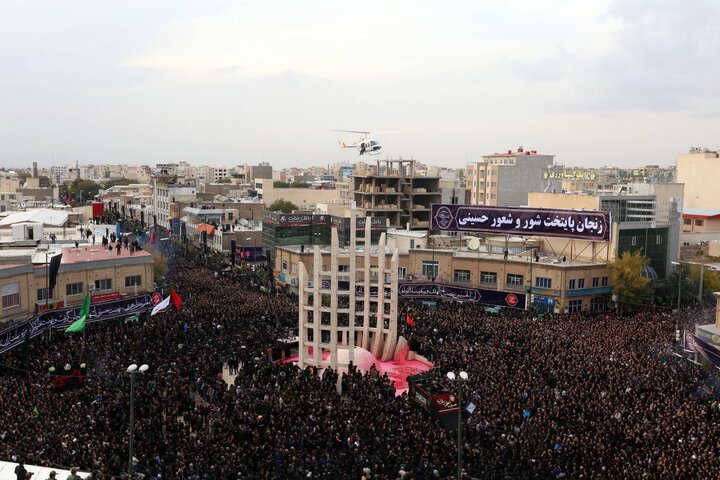زنجان در خروش یوم‌العباس/ اینجا پرچم حسین بر زمین نمی‌افتد
