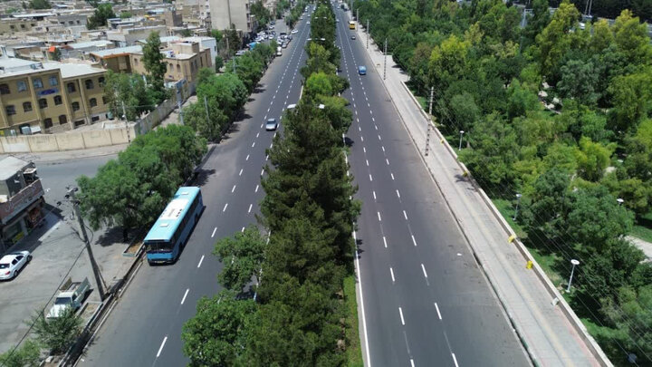 اجرای بیش از ۱۰۰۰ کیلومتر خط‌کشی محوری در معابر شهر قم