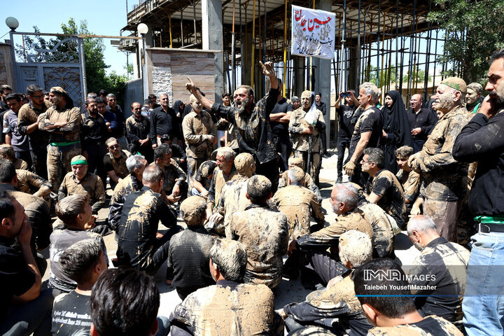 آیین سنتی گل مالی روز عاشورا در شهر دمق