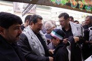 بازدید وزیر صمت از غرفه‌های خدمت‌رسان به زائران مراسم تشییع رهبر شهید