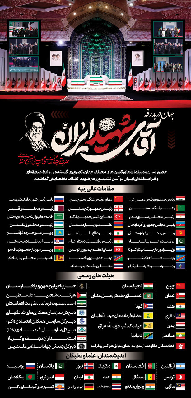 جهان در بدرقه آقای شهید ایران