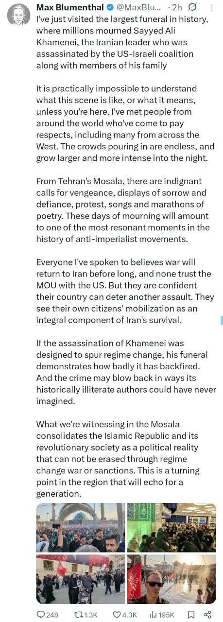 انعکاس جهانی وداع با آیت‌الله خامنه‌ای؛ جمهوری اسلامی مستحکم‌تر از پیش