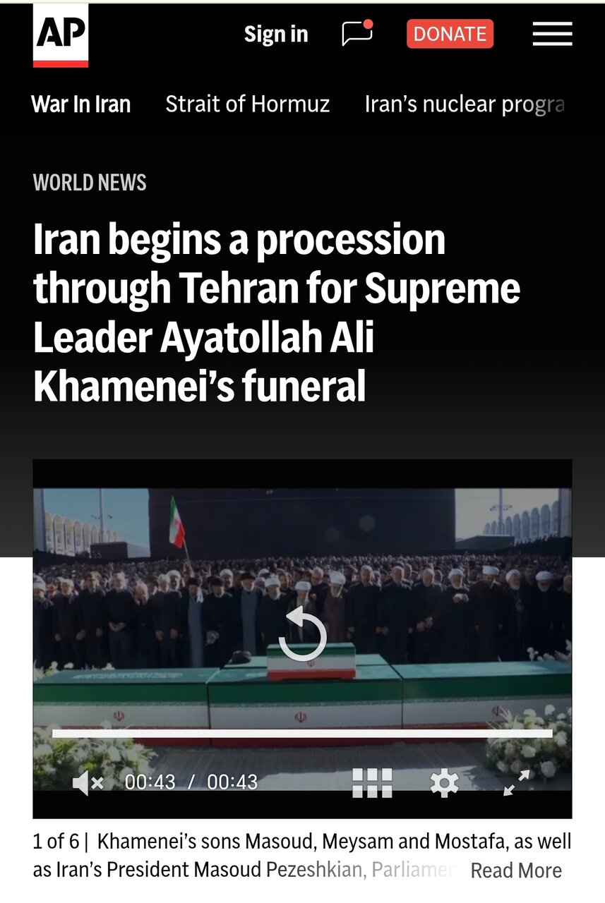 حضور میلیونی مردم در مراسم تشییع رهبر شهید نمایشی از حمایت عمومی از نظام جمهوری اسلامی است