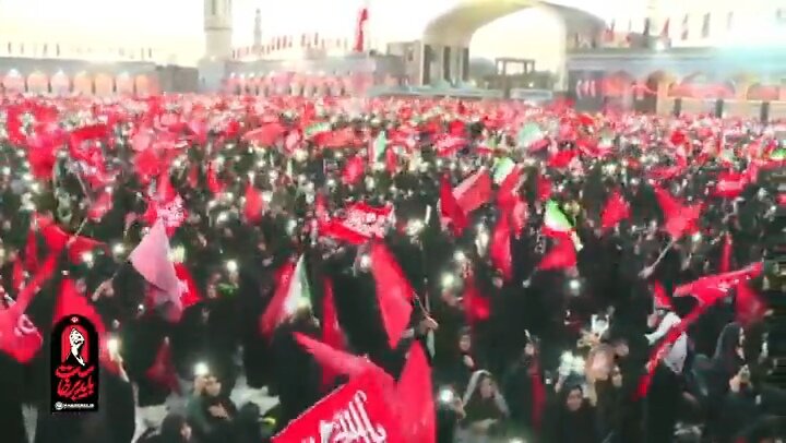 فیلم| سرود معروف باید برخاست در مسجد مقدس جمکران