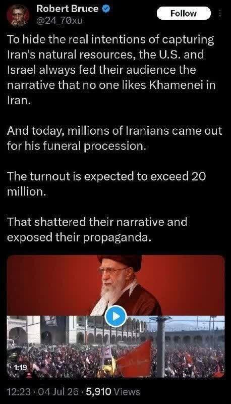 جهان در حیرت شکوه تشییع پیکر آیتالله خامنهای؛ روایتی از عظمت بینظیر ملت ایران
