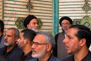 حضور فرزندان آیت‌الله سیستانی در مراسم تشییع و اقامه نماز بر پیکر رهبر شهید