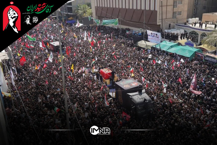 پیکر قائد شهید امت وارد حرم امیرالمومنین (ع) شد