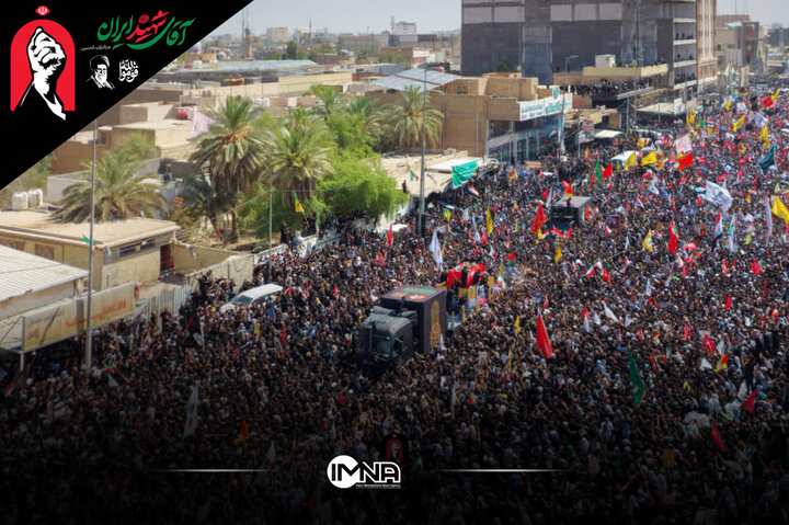 خیل عظیم عزاداران عراقی در تشییع پیکر مطهر رهبر شهید انقلاب اسلامی