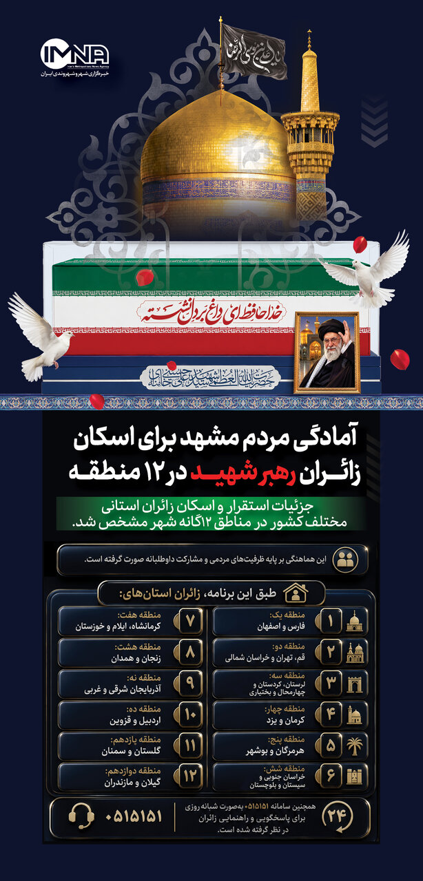 آمادگی مردم مشهد برای اسکان زائران رهبر شهید