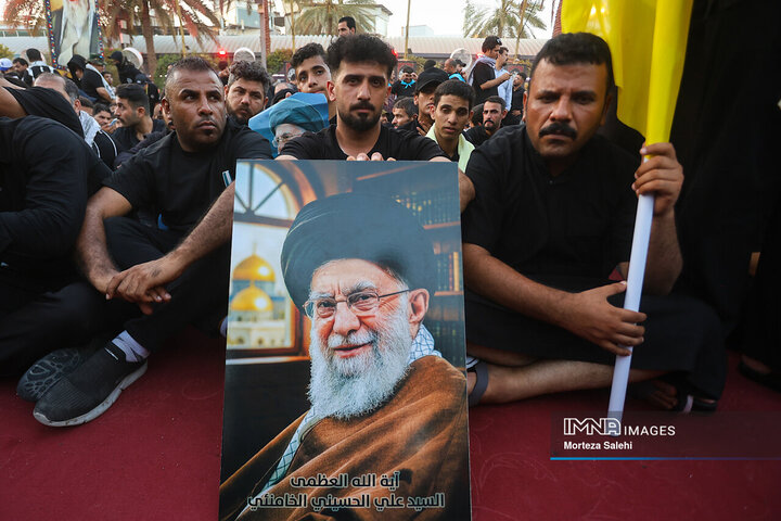 مردم کربلا در انتظار ورود پیکر مطهر رهبر شهید انقلاب