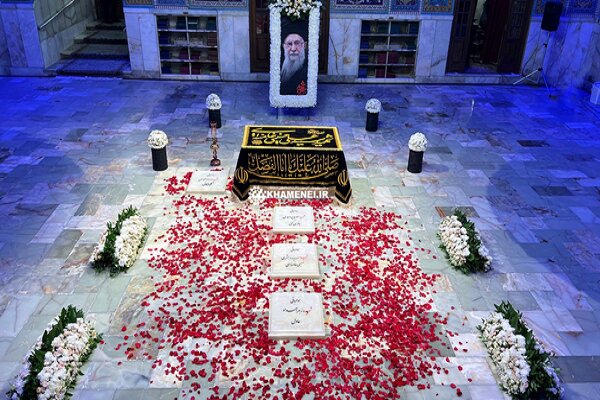 Martyred Leader laid to rest in Imam Reza shrine