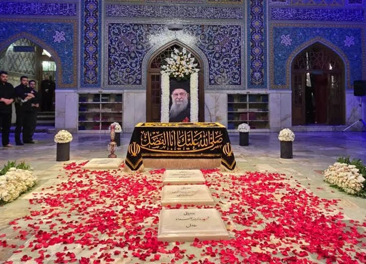Martyred Leader laid to rest in Imam Reza shrine