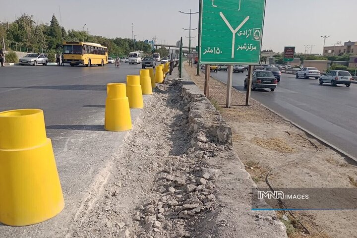 پیشرفت ۸۰ درصدی پروژه ایمن‌سازی بزرگراه شهید دستجردی اصفهان با اجرای نیوجرسی