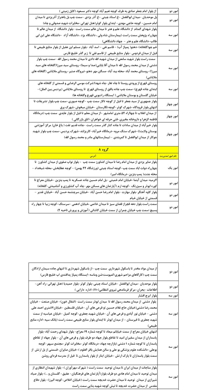 جدول قطعی برق یزد امروز سه‌شنبه ۲۳ تیر ۱۴۰۵ + ساعات خاموشی