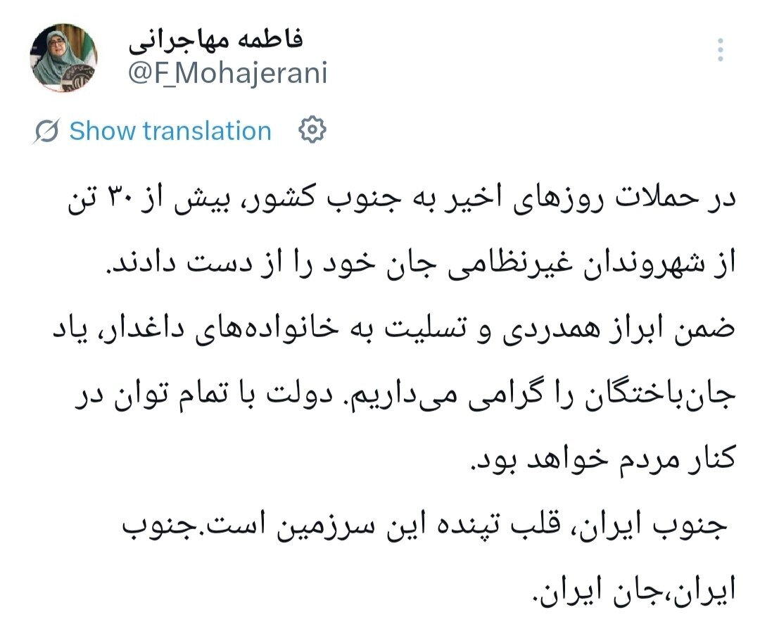 سخنگوی دولت: جنوب ایران، قلب تپنده این سرزمین است
