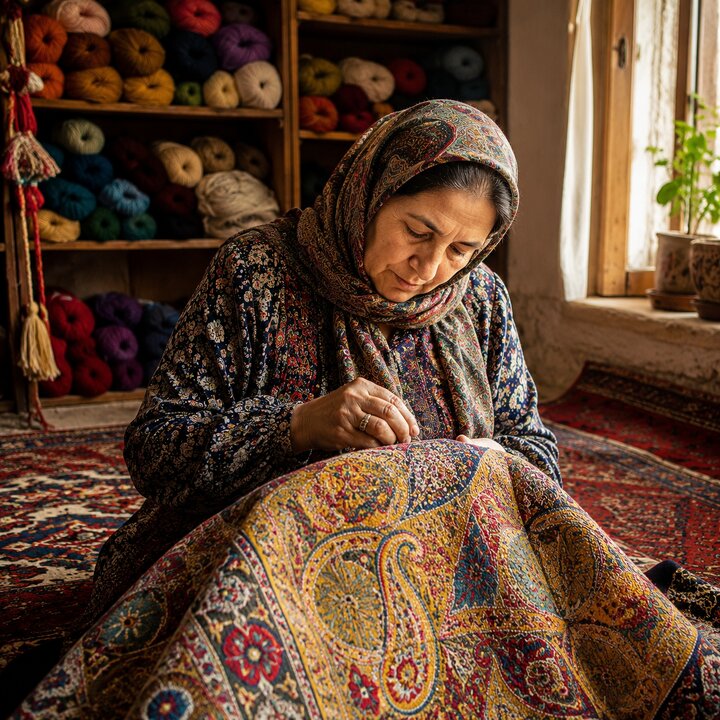 زنان، میراثدار هنر اصیل پته در کرمان