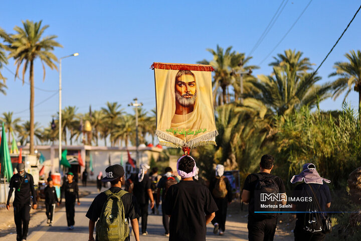 پیاده‌روی عاشقان حضرت اباعبدالله الحسین(ع) در شامیه
