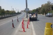 اجرای طرح‌های ساماندهی ترافیکی در محورهای پرتردد منطقه ۷ اصفهان