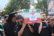 تشییع پیکر مطهر شهید نیما مرادی در بندرانزلی