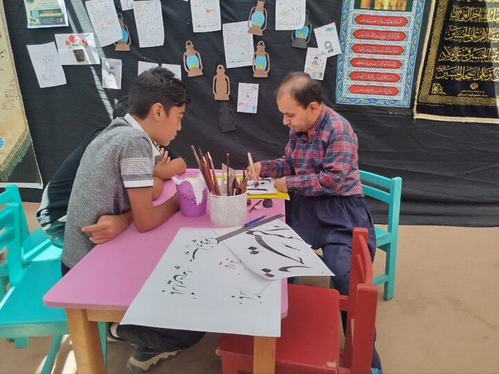 هنرنمایی خوشنویسان مریوانی در مرز باشماق