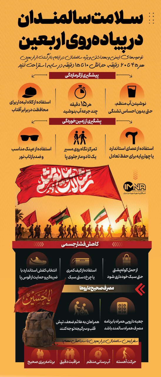 نکات مراقبت از سالمندان در پیادهروی جاماندگان اربعین