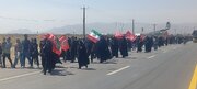 فیلم| آیین پیاده‌روی جاماندگان اربعین حسینی در اراک