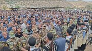 پیکر شهید مدافع وطن «ابوالفضل گودرزی» در دزپارت تشییع شد