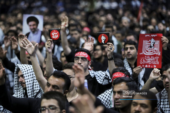 مراسم عزاداری اربعینِ هیئت‌های دانشجویی در جوار محل شهادت رهبر انقلاب