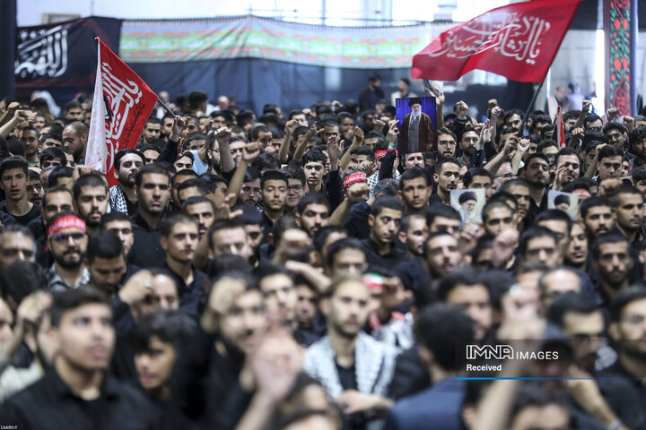 مراسم عزاداری اربعینِ هیئت‌های دانشجویی در جوار محل شهادت رهبر انقلاب