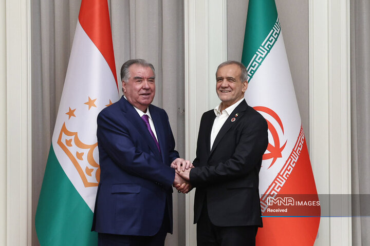 دیدار روسای جمهور ایران و تاجیکستان