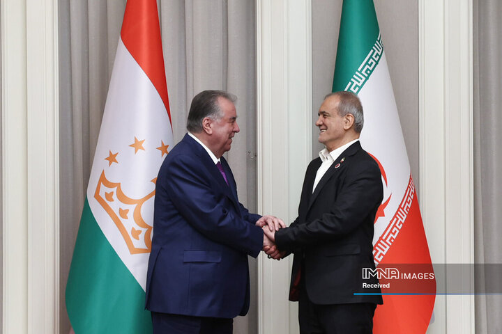 دیدار روسای جمهور ایران و تاجیکستان