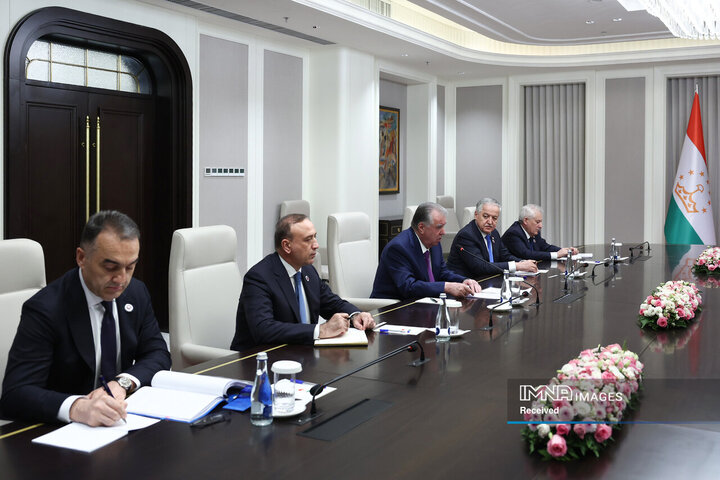 دیدار روسای جمهور ایران و تاجیکستان