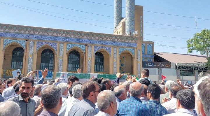 مراسم تشییع و تدفین دو شهید هوافضای استان کرمانشاه