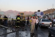 فیلم| انفجار تانکر سوخت پس از برخورد با مینی‌بوس؛ ۱۱ کشته در محور سنندج-همدان
