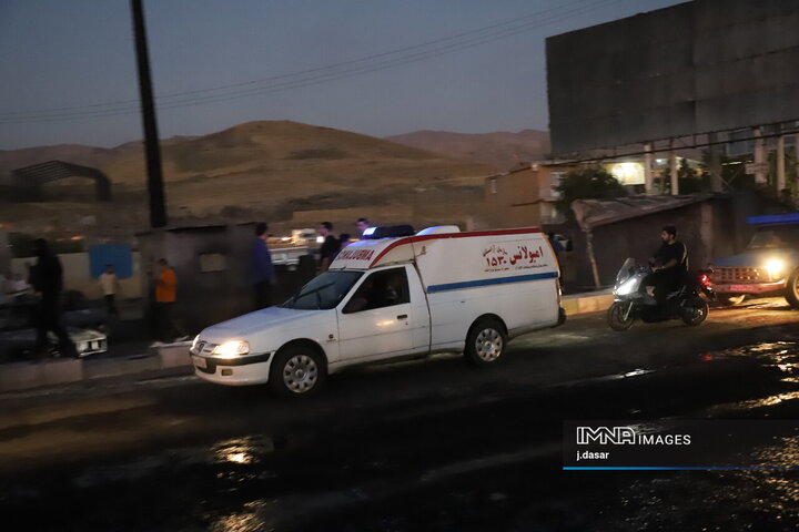 انفجار تانکر حامل سوخت در سنندج