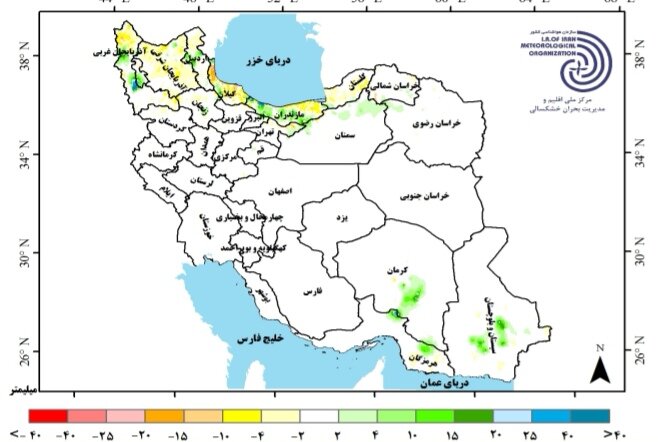 گزارش اقلیمی ایران؛ ترسالی در جنوب و خشکسالی خفیف در بخش‌هایی از شمال