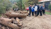 خدمات‌رسانی به اهالی روستای زرین‌آباد ساری در پی سیلاب