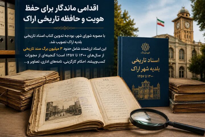 مستندسازی ۳ میلیون برگ سند تاریخی بلدیه اراک