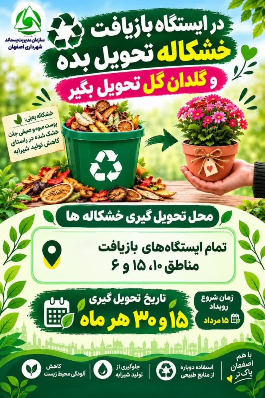 اجرای کمپین تبدیل «خشکاله» به گلدان گل در اصفهان