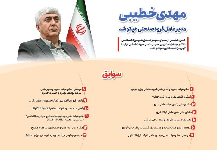 مهدی خطیبی مدیر عامل گروه صنعتی هپکو شد