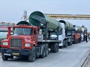 آغاز بارگیری بخش پایانی لوله‌های فاز نخست طرح انتقال آب طالقان به قزوین + فیلم