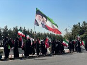 تشکیل بزرگترین زنجیره انسانی جان فدا در مشهد + فیلم