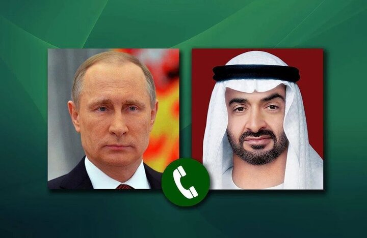 گفت‌وگوی تلفنی پوتین و رئیس امارات درباره تحولات خلیج‌فارس