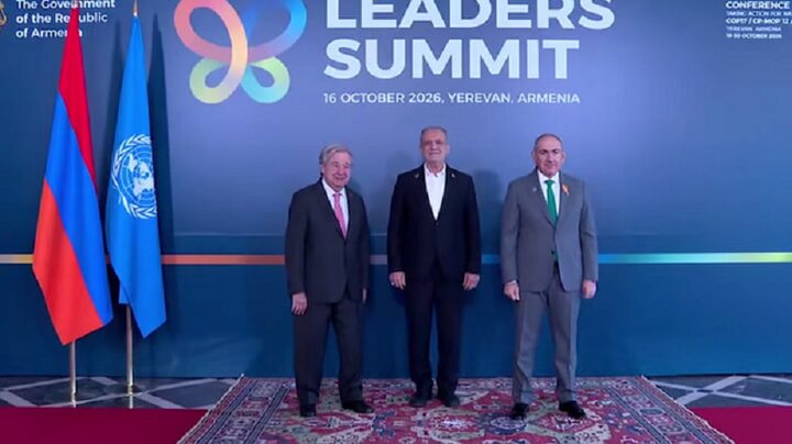 دیدار پزشکیان با نخست‌وزیر ارمنستان و دبیرکل سازمان ملل