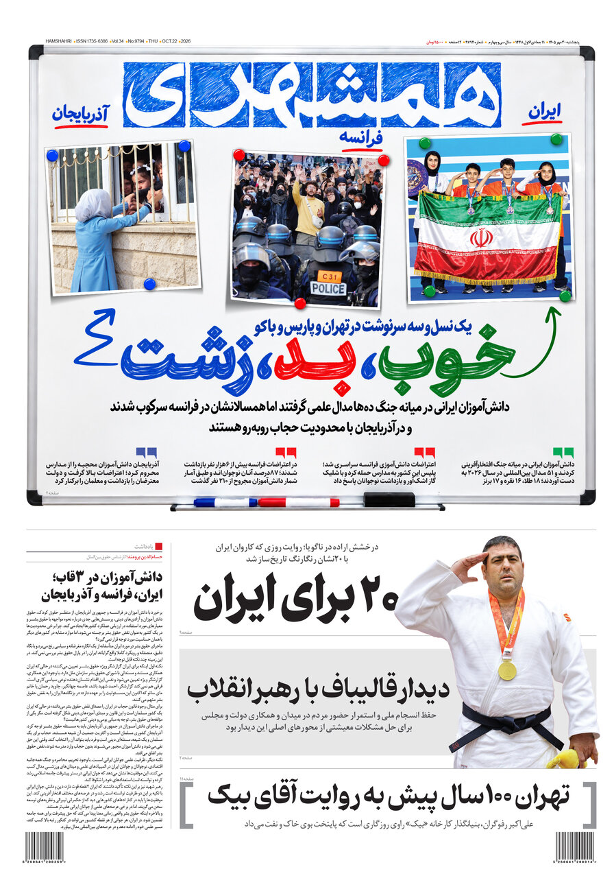 روزنامه های امروز در یک نگاه | پزشکیان: گفتوگو با زبان تهدید و فشار معنا ندارد