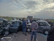 برخورد سه خودرو در محور بهشهر به بندر امیرآباد با  ۷ مصدوم