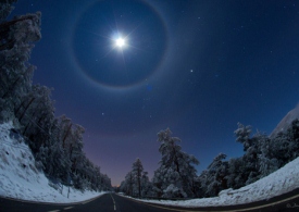 هاله چهارگانه ماه بر فراز اسپانیا