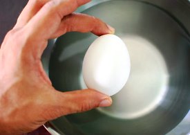 برای اطمینان از تازه بودن تخم‌مرغ آن را در آب سرد شناور کنید