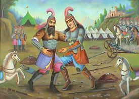 هنرمندان کوچک در قامت سام و زال و سیمرغ