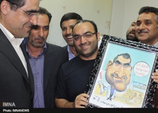 Caricature of health Minister drawn by cartoonist